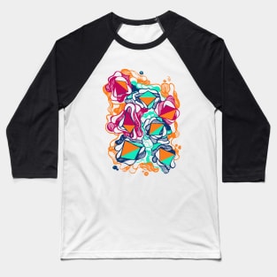 Grafitti Abstract paint colorful Baseball T-Shirt